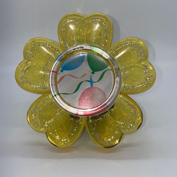 Vintage Miniature Lucite Sparkle Flower Picture Frame - Picture 1 of 6